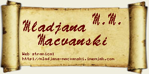 Mlađana Mačvanski vizit kartica